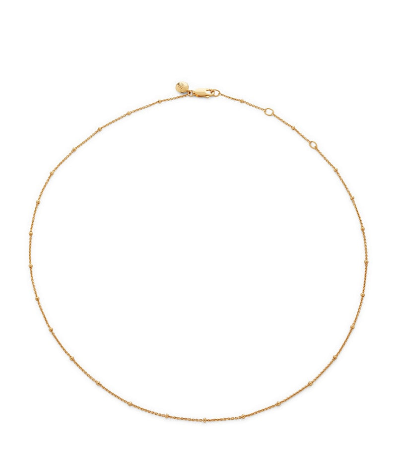Monica Vinader gold vermeil beaded chain necklace 46cm, UK version