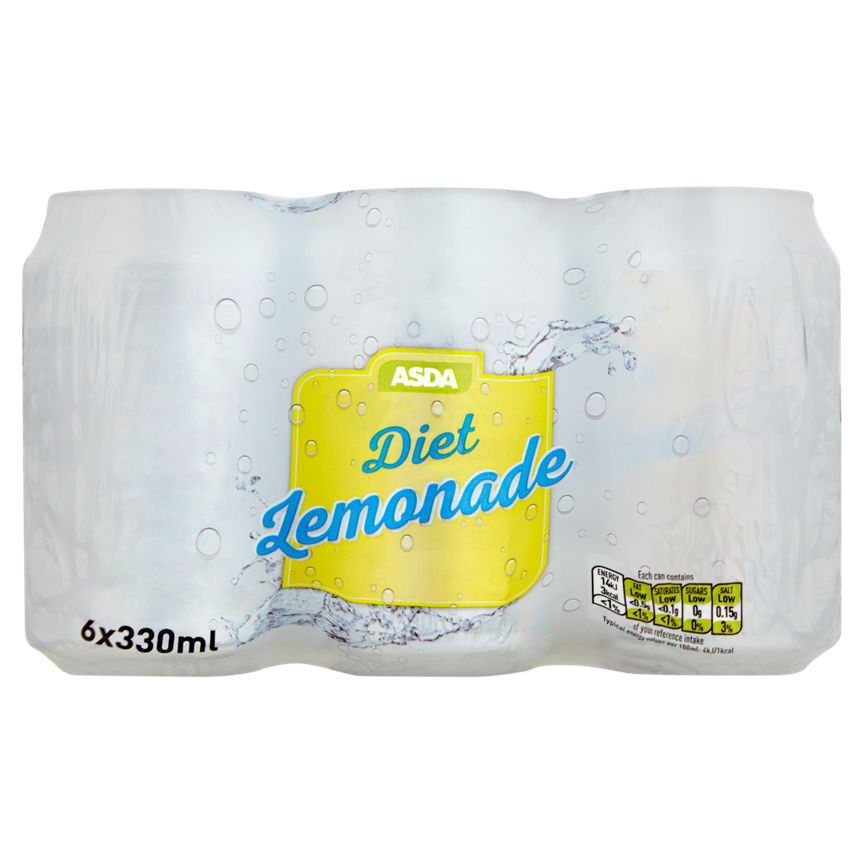 ASDA Diet Lemonade Cans Fizzy & Soft Drinks ASDA   