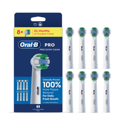 Holland & Barrett Oral-B Pro Precision Clean Toothbrush Heads, 8 Counts- Buy online at McGrocer