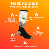 Heat Holders men's ultra lite thermal ski socks, imported from the UK