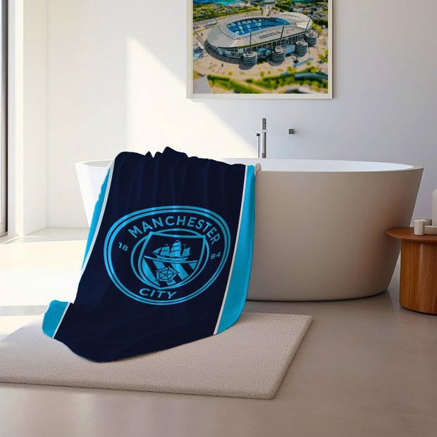 Manchester City beach towel blue 150x75cm (British brand)
