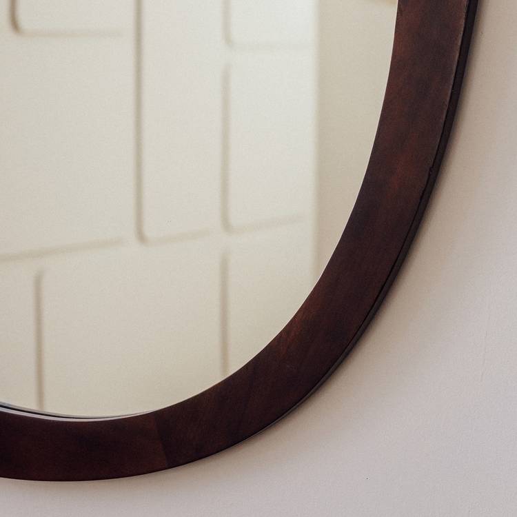 Habitat wall mirror irregular mango wood 120x100cm (British brand)