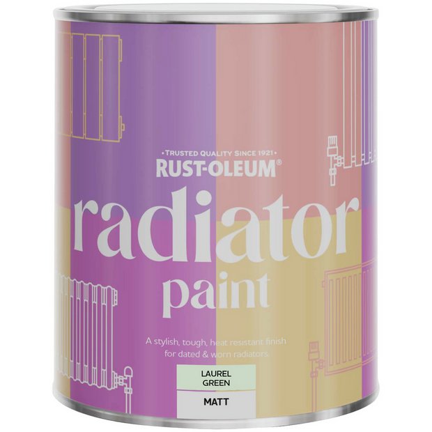 Rust-Oleum radiator paint Laurel Green 750ml - British product