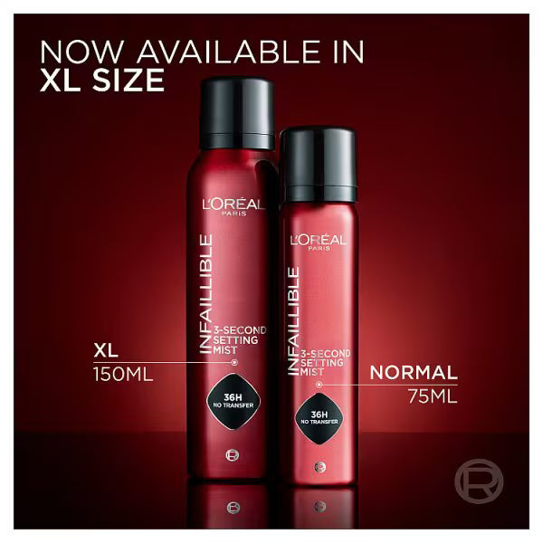 L'Oréal Paris Makeup Setting Spray Mist XL 150ml, UK version