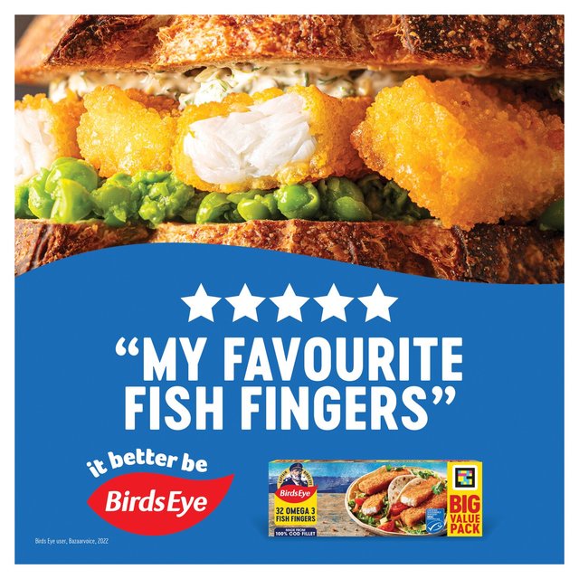 Birds Eye 30 MSC Breaded Omega 3 Fish Fingers   840g