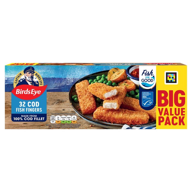 Birds Eye 32 MSC Breaded Cod Fish Fingers   896g GOODS M&S   