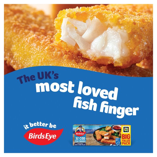 Birds Eye 32 MSC Breaded Cod Fish Fingers   896g GOODS M&S   