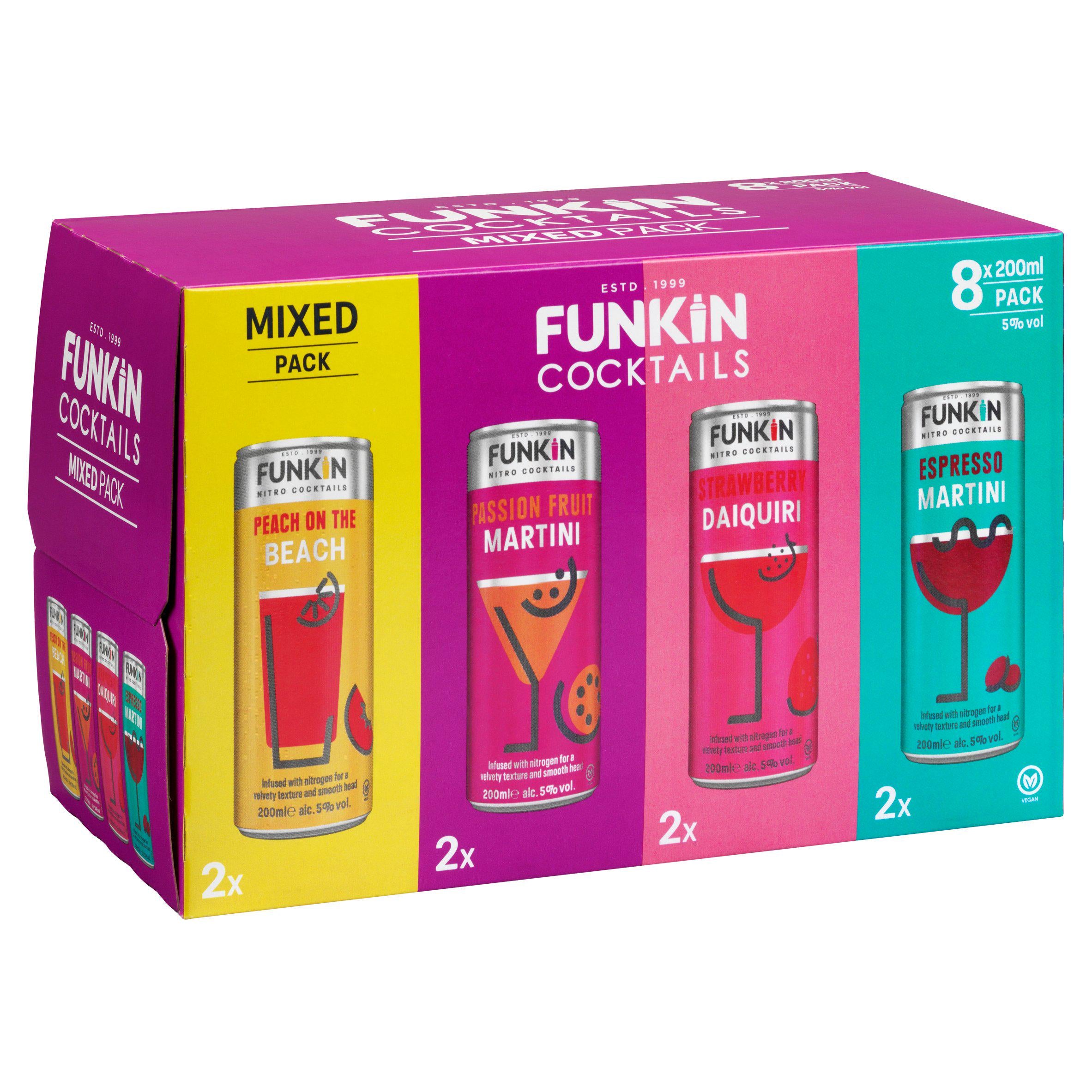 Funkin Cocktails Mixed Pack 8x200ml GOODS Sainsburys   