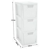 Argos rattan storage tower white 3 drawer - British product