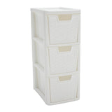 Argos rattan storage tower white 3 drawer - British product