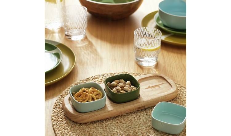 Habitat x Scion Lohko Set of 3 Dipping Bowls With Board GOODS Argos