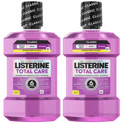 Costco UK Listerine Total Care 10-in-1 Oral Care Mouthwash 2 x 1L- Buy online at McGrocer