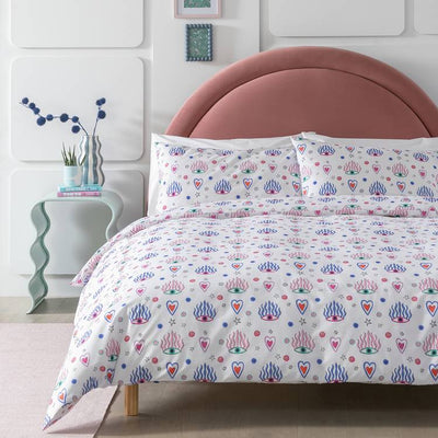 Argos Habitat Cotton Eyes and Heart Print Bedding Set - Single- Buy online at McGrocer