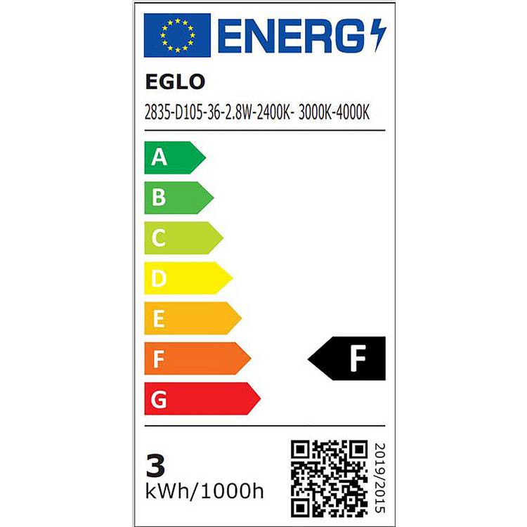 EGLO Piccola black portable LED table lamp with touch control - British product