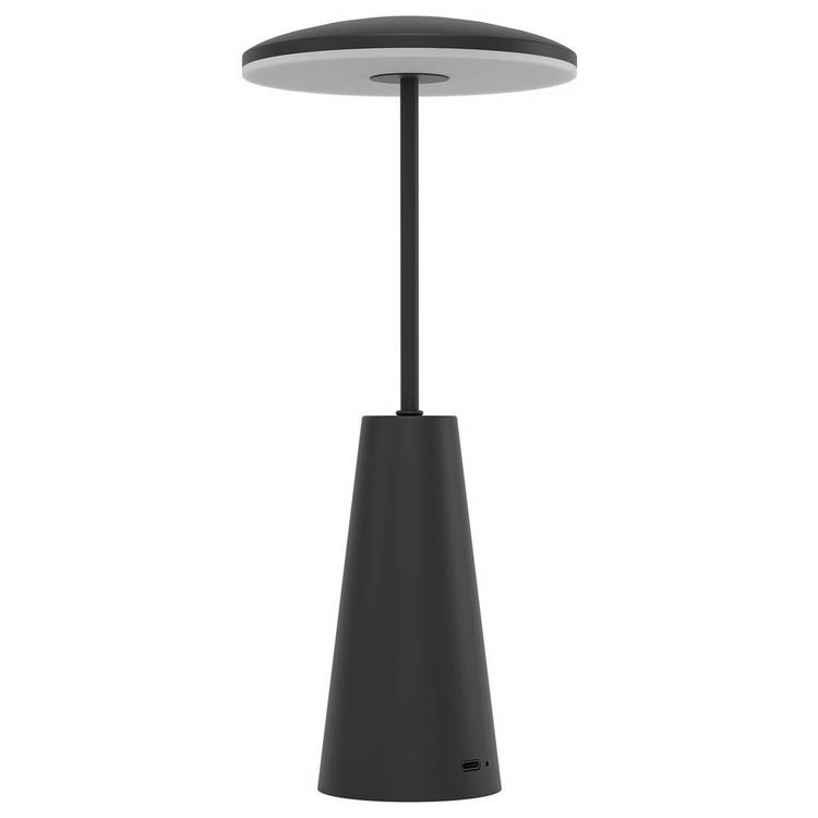 EGLO Piccola black portable LED table lamp with touch control - British product
