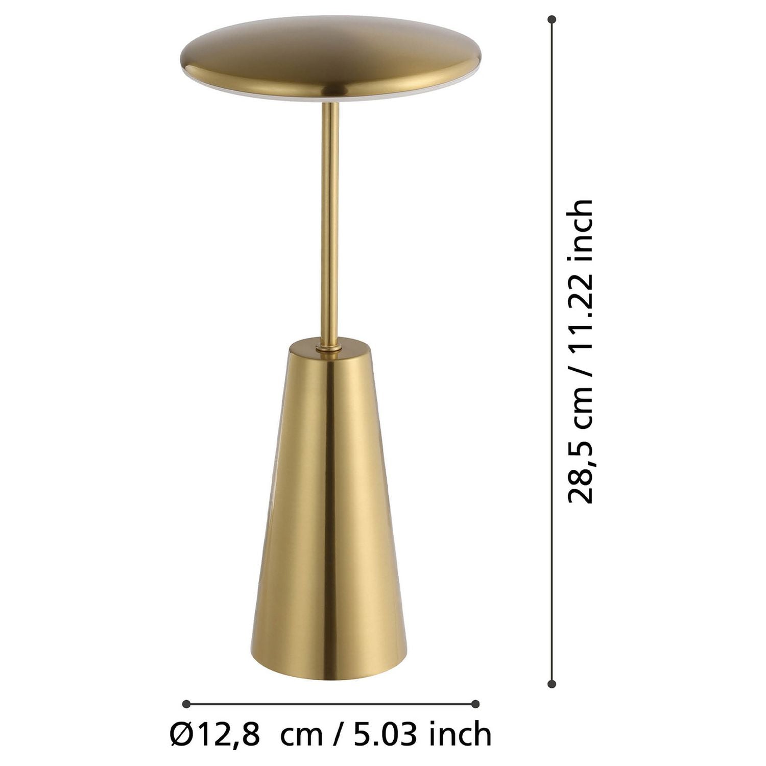 EGLO Piccola Steel LED Bathroom Portable Table Lamp - Gold