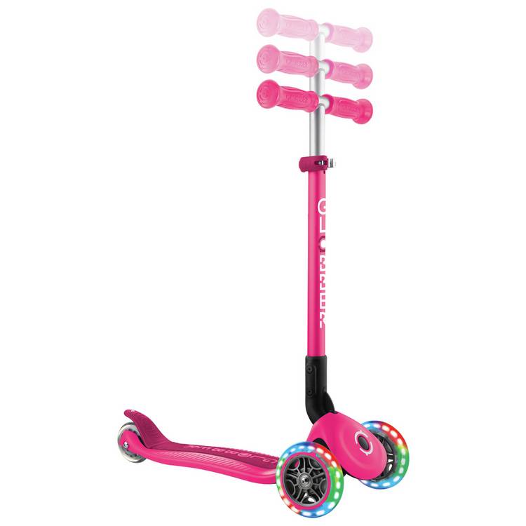 Globber pink 3-wheel foldable scooter for kids (British brand)