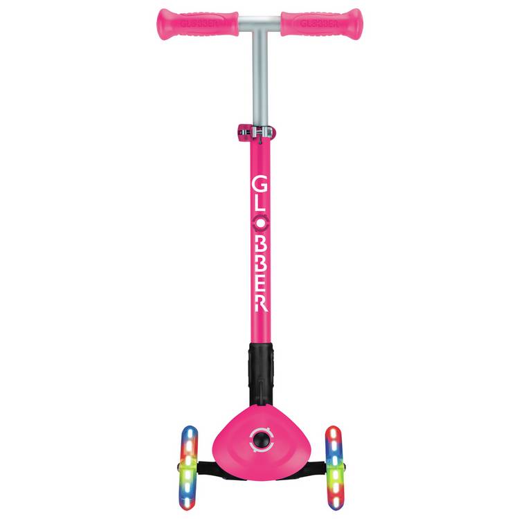 Globber pink 3-wheel foldable scooter for kids (British brand)