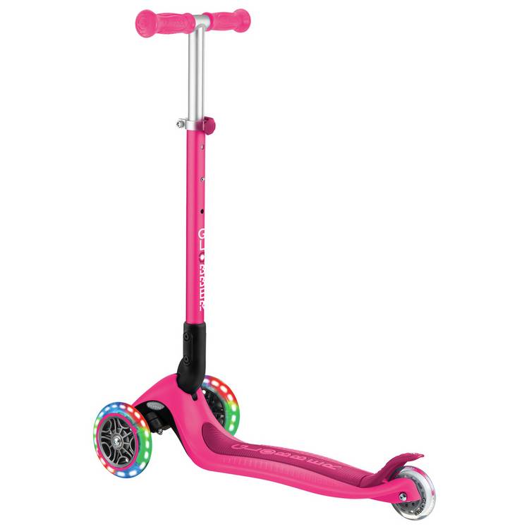 Globber pink 3-wheel foldable scooter for kids (British brand)