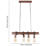 EGLO 4-light ceiling light antique brass, UK version