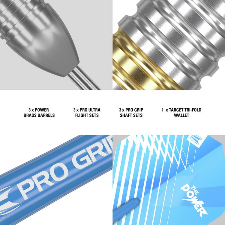 Target Phil Taylor 22g brass darts set, UK version