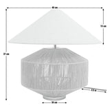 Habitat jute wrapped table lamp with cream shade 37cm - British product
