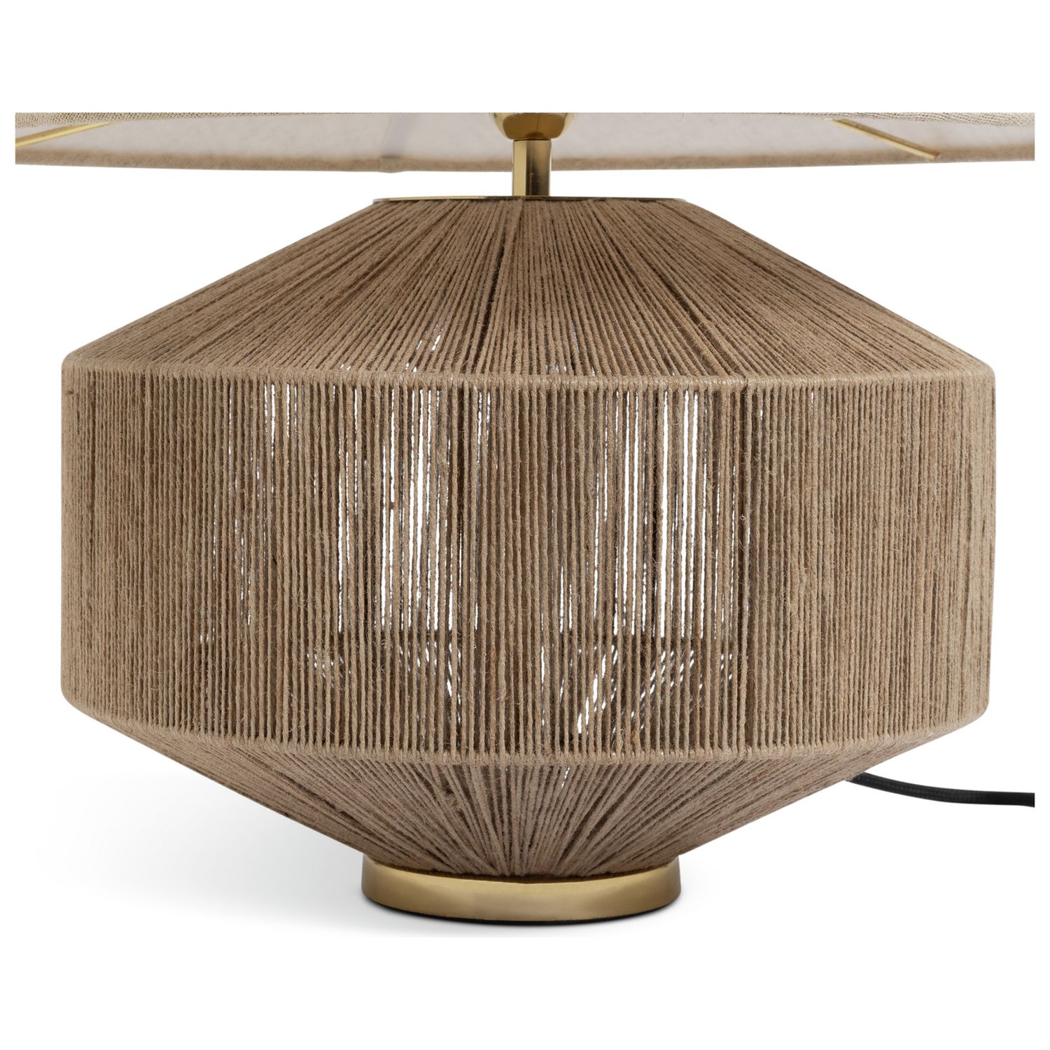 Habitat jute wrapped table lamp with cream shade 37cm - British product