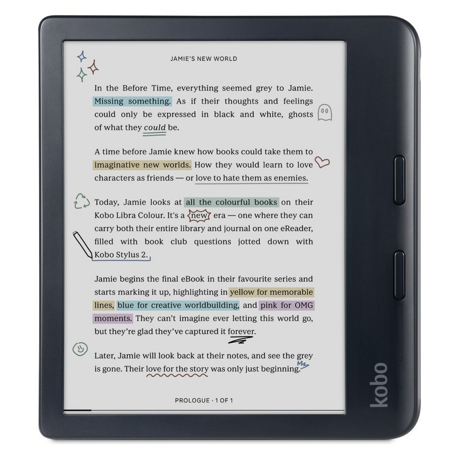 Kobo e-reader Colour 32GB, imported from the UK