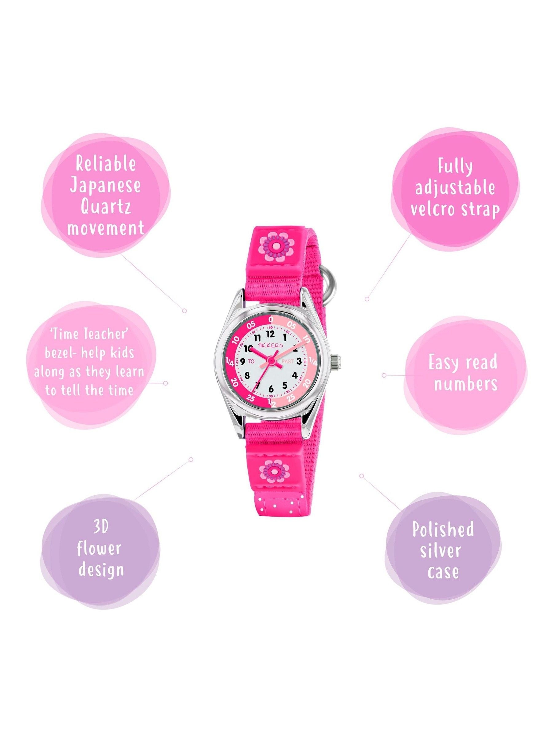 Peers Hardy Tikkers pink flower time teacher watch 25mm, UK version