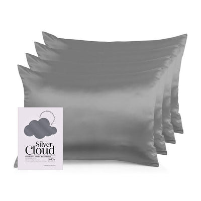 Superdrug Silver Cloud Silver Ion Infused Satin Pillowcase Charcoal 4 Pack- Buy online at McGrocer