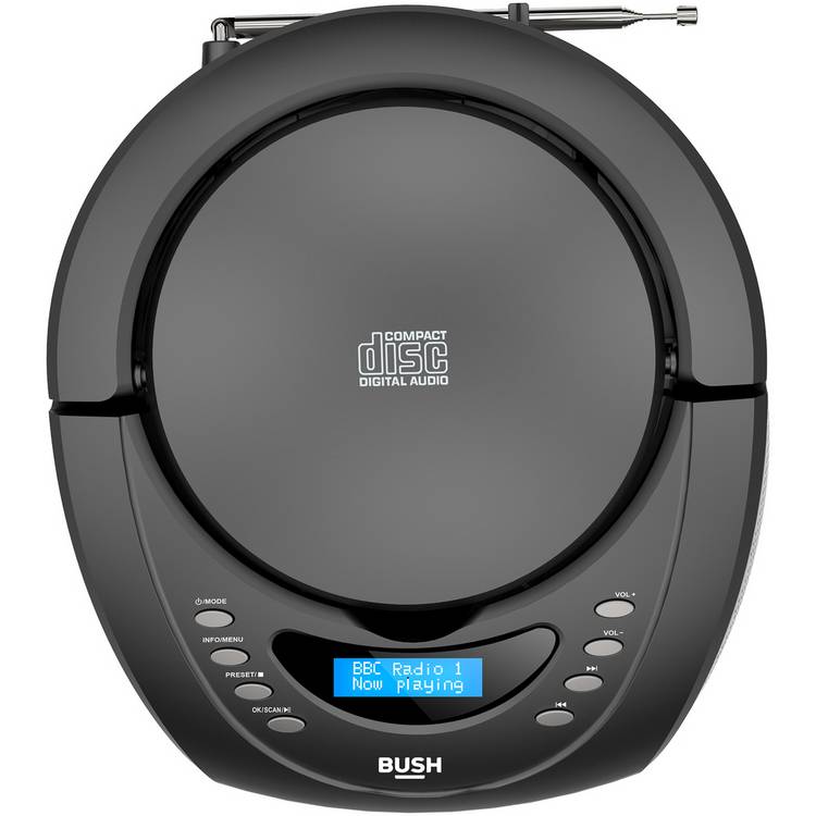 Bush CD boombox with DAB radio black (British brand)