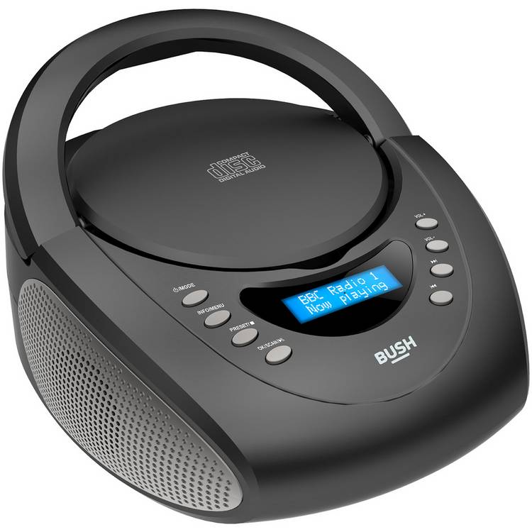 Bush CD boombox with DAB radio black (British brand)