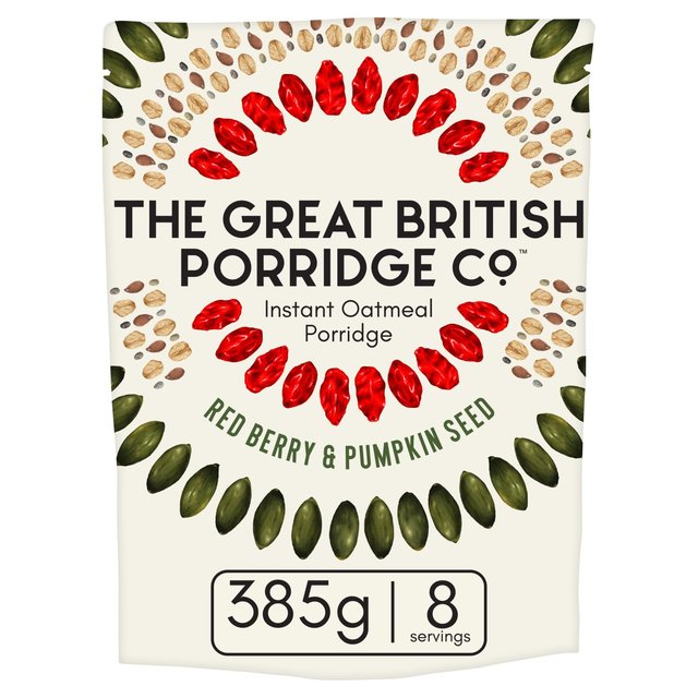 The Great British Porridge Co Red Berry & Pumpkin Seed Instant Porridge   385g GOODS M&S   