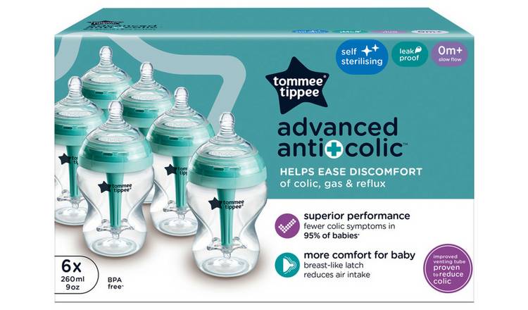 Tommee Tippee Advanced Anti-Colic Baby Bottle Pack of 6 GOODS Argos