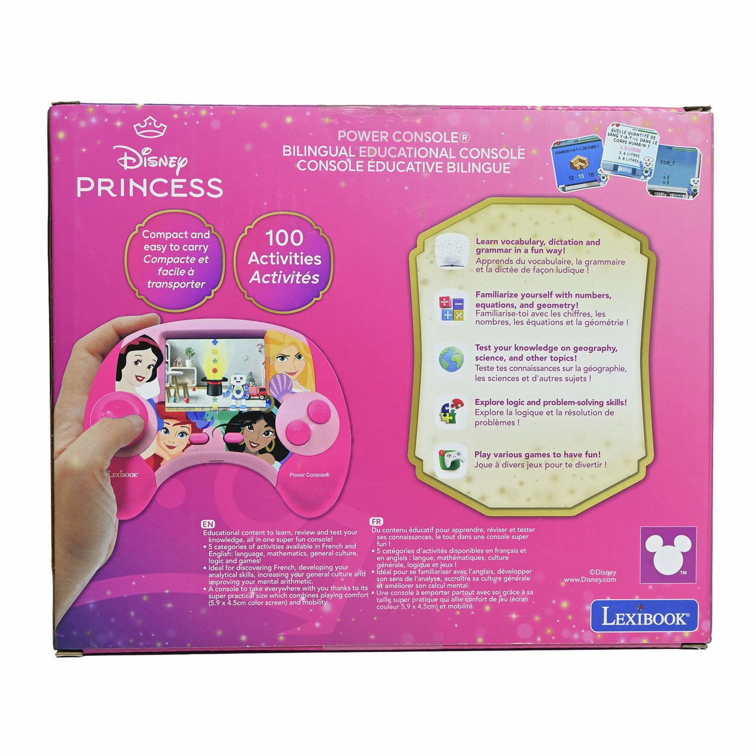 Lexibook Disney Princess bilingual handheld console - British product