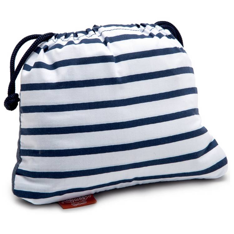 BabyToLove travel booster seat blue stripes, imported from the UK
