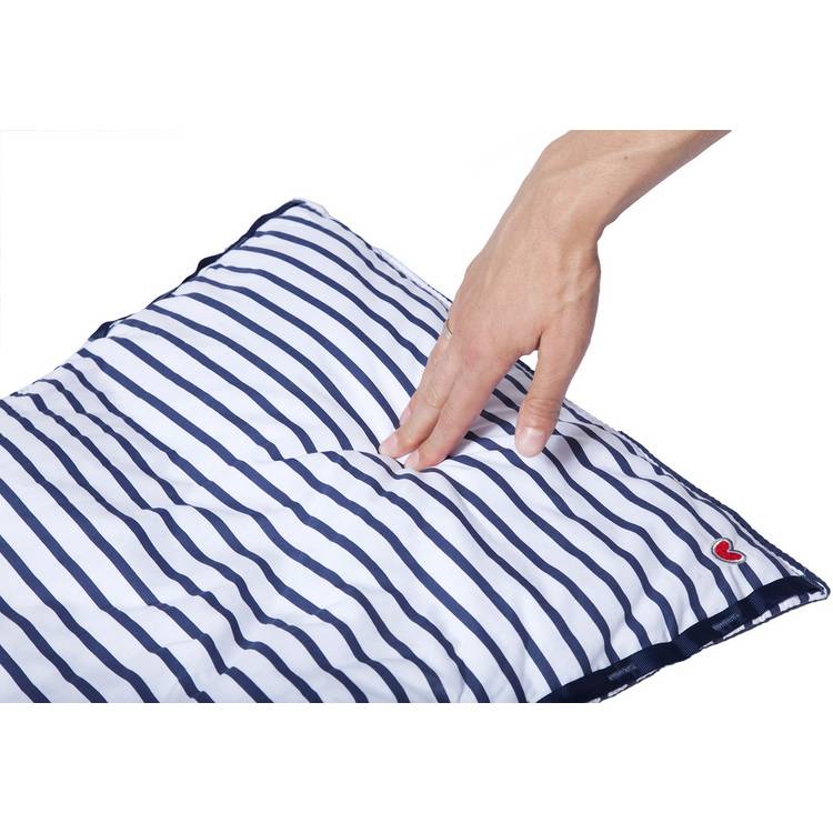BabyToLove travel booster seat blue stripes, imported from the UK