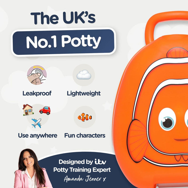 My Carry Potty Clownfish portable potty for toddlers, imported from the UK