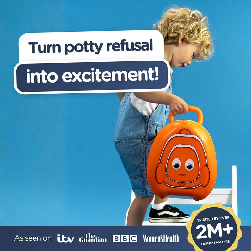 My Carry Potty Clownfish portable potty for toddlers, imported from the UK