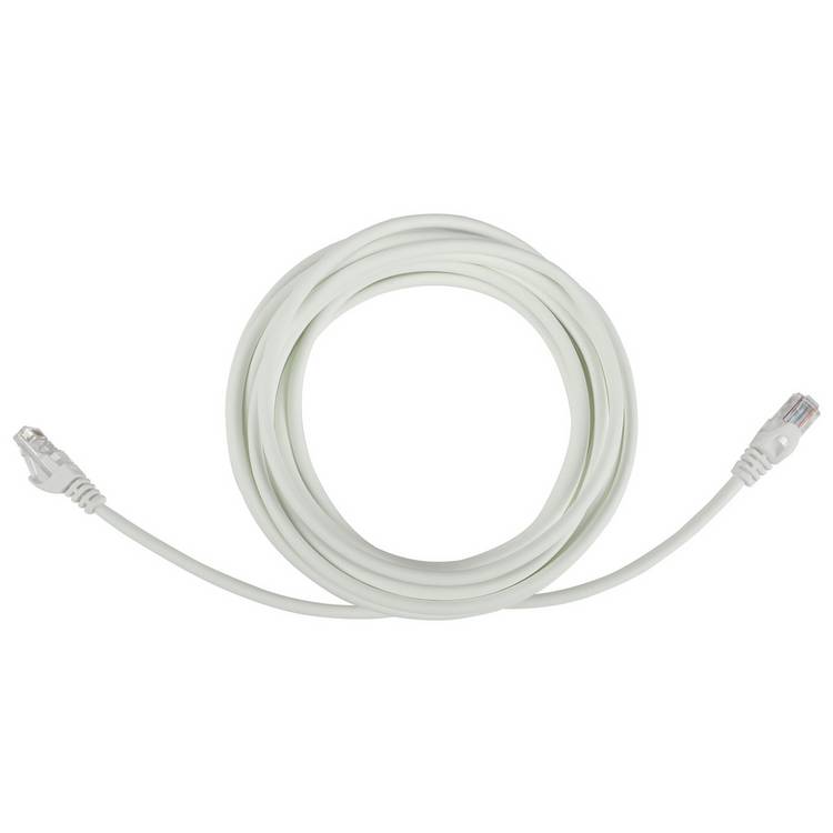 White 5m Ethernet cable for wired connection, UK version