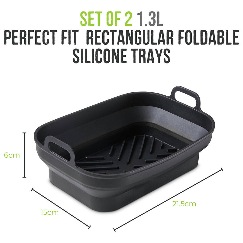 Tower silicone air fryer trays set of 2, UK version