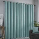 Fusion dim-out eyelet curtains duck egg 117x137cm, imported from the UK