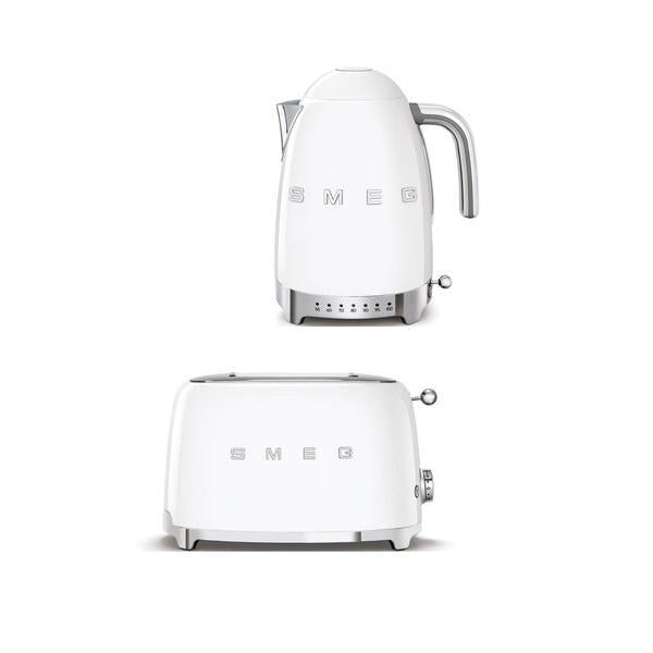 Smeg TSF03, KLF04 Toaster and Kettle in White