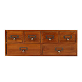 Livingandhome retro wood 6-drawer desk organizer - British product
