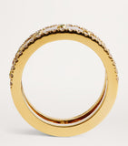 L'atelier Nawbar Small Yellow Gold Diamond Emerald Pearl Bond Street Ring Size 48, UK version