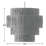 Argos Home black raffia 4 tier lampshade 40cm - British product