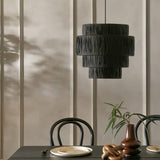 Argos Home black raffia 4 tier lampshade 40cm - British product