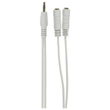 Headphone splitter white 3.5mm audio accessory - British product