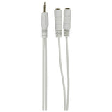 Headphone splitter white 3.5mm audio accessory - British product