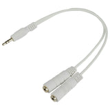 Headphone splitter white 3.5mm audio accessory - British product